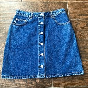 Vintage button front denim mini skirt Esprit
